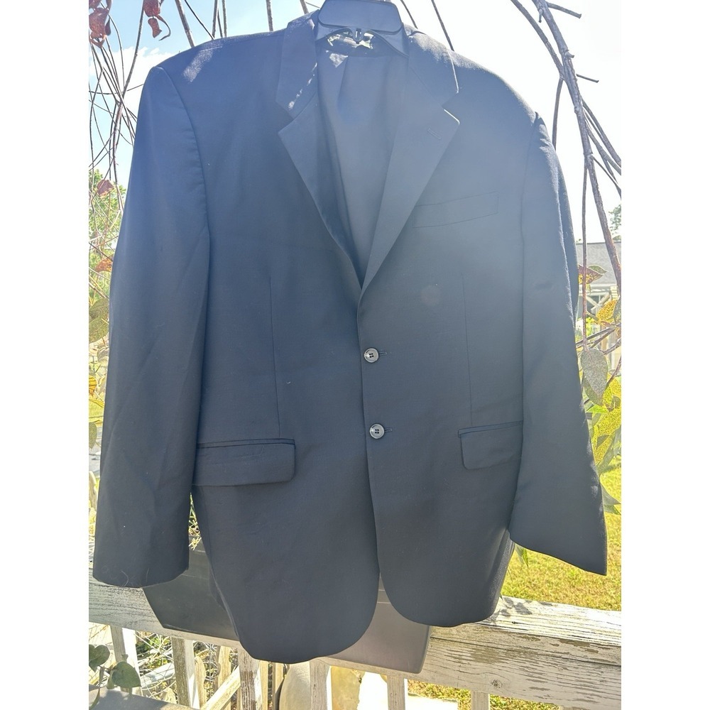 RALPH Lauren Blazer Jacket Men's Navy Woolmark sz aprox 40 made in Canada‎